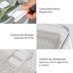 Organizador Refrigerador con Cesta Mediana Simplit