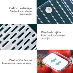 Organizador Refrigerador con Drenaje Chico Simplit