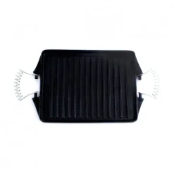 Plancha Fierro Rectangular con Asas de Alambre 27x21cm Dussel