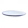 Plato Bajo Acero Esmaltado Blanco/Azul 26cm Ibili