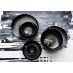 Plato Bajo 24cm Cinder Black Ariane