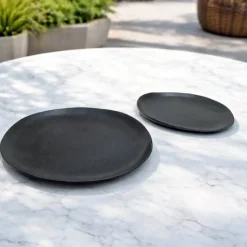 Plato Bajo Melamina Grafito 28cm Lugano