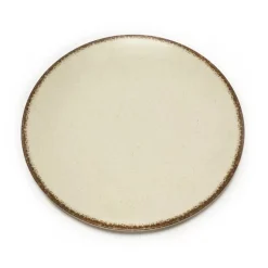Plato Bajo Melamina Ivory 19cm Diseño Borde Lugano