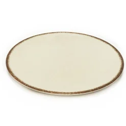 Plato Bajo Melamina Ivory 28cm Diseño Borde Lugano