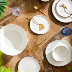 Plato Bajo Melamina Ivory 20cm Lugano
