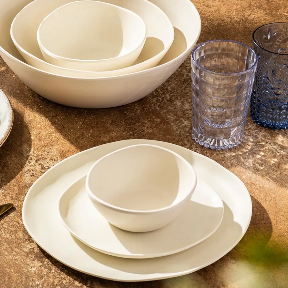 Plato Bajo Melamina Ivory 28cm Lugano