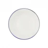 Plato Hondo Acero Esmaltado Blanco y Azul 24cm Ibili