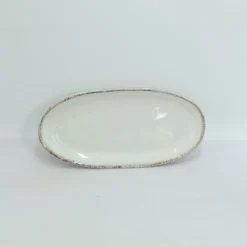 Plato Ovalado 19x9cm White Sand Lugano