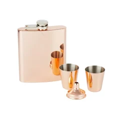 Set Bar 4 pzs Licorera Cobre Lugano