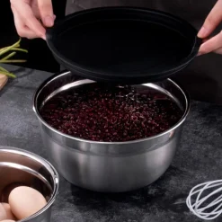 Set 3 Bowls con Tapa Acero Inoxidable Antideslizante Simplit