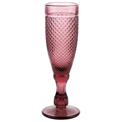 Set 4 Copas Champagne 150ml Morado Mini Diamante Lugano