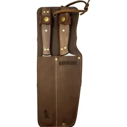 Set Cuchillo Parrillero y Pincho con Funda de Cuero Kangkawe