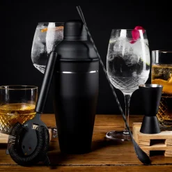 Set de Bar 4pzs Negro Manhattan Lux Lugano