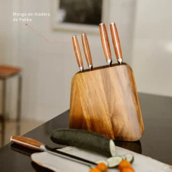 Set de cuchillos acero inoxidable Holz 5 piezas y Taco Simplit