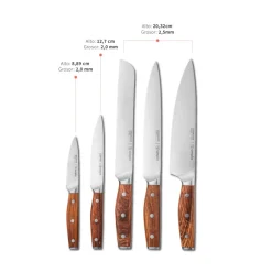Set de cuchillos acero inoxidable Holz 5 piezas y Taco Simplit