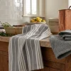 Set 2 Paños de Cocina Lineas Gris Decoexpress