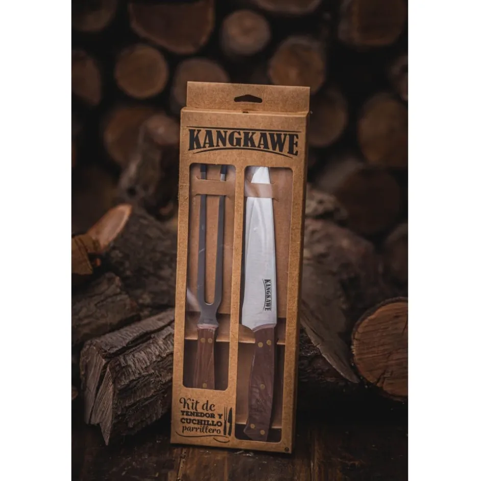 Set 2 Pc Tenedor Cuchillo Parrillero Kangkawe