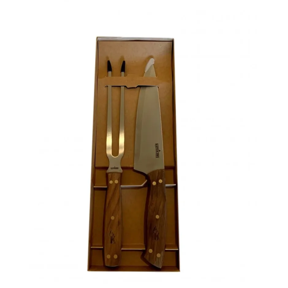 Set 2 Pc Tenedor Cuchillo Parrillero Kangkawe
