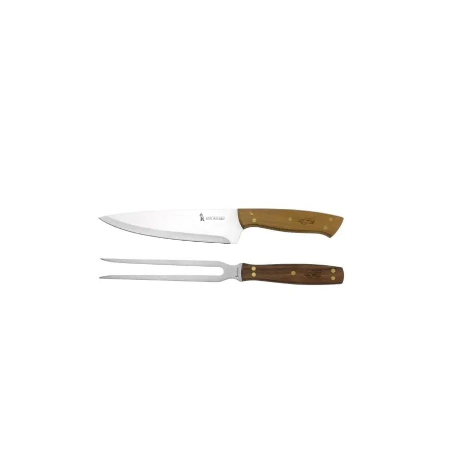Set 2 Pc Tenedor Cuchillo Parrillero Kangkawe