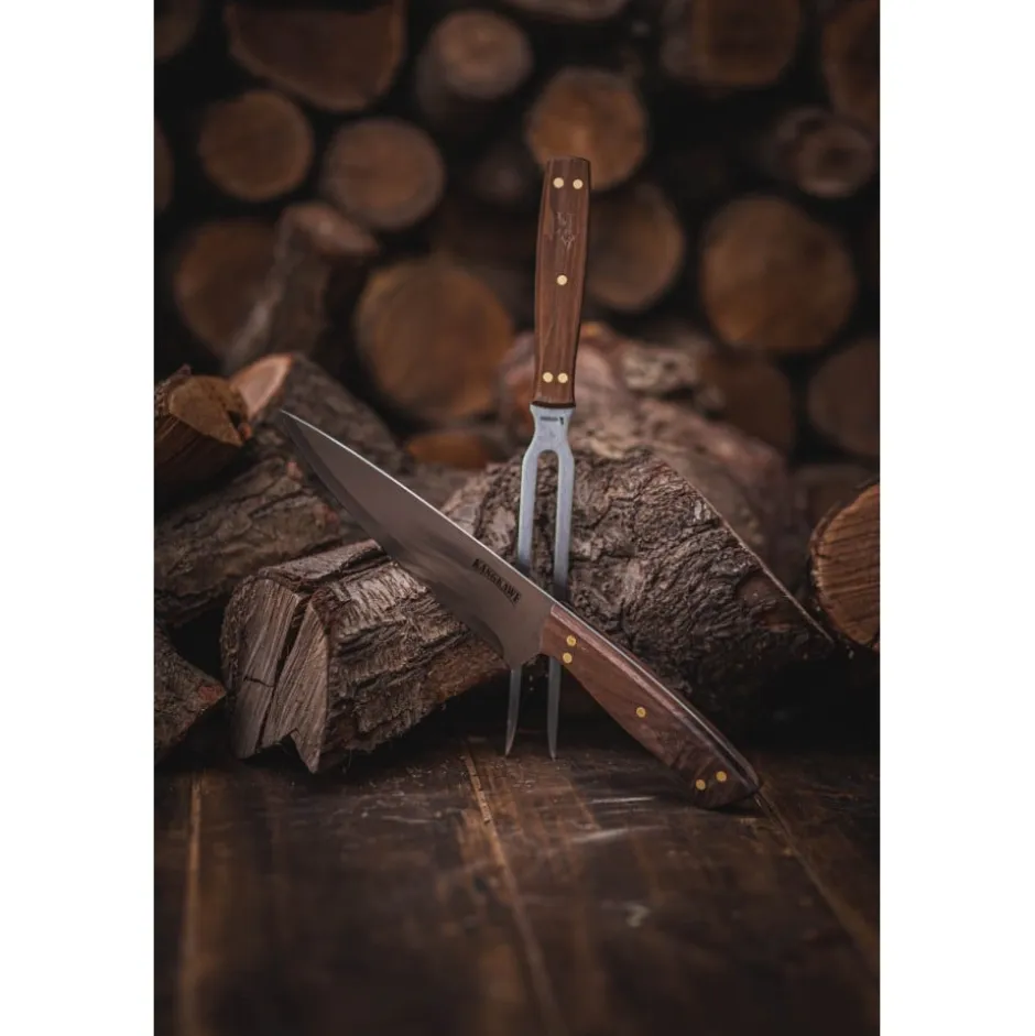 Set 2 Pc Tenedor Cuchillo Parrillero Kangkawe
