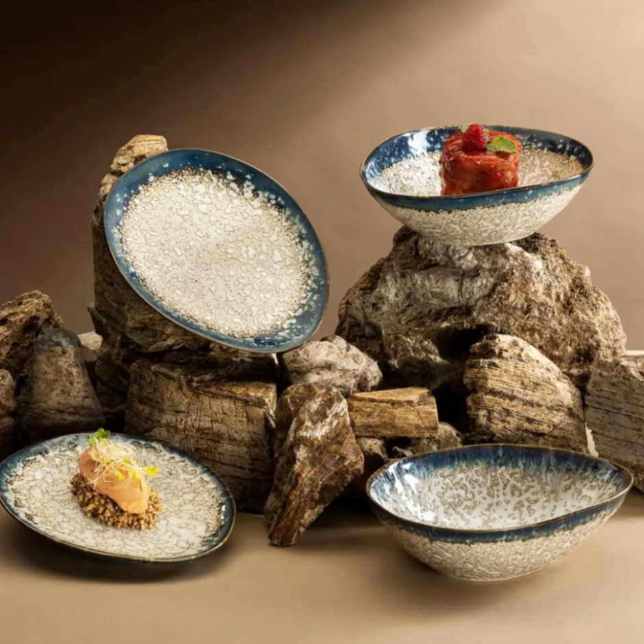 Set 6 Platos Oval 28x23,5cm Volcano Lugano