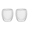 Set 2 Pzs Tazas Doble Pared 150ml Borosilicato Bali Lugano