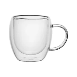 Set 2 Pzs Tazas Doble Pared 220ml Borosilicato Viena Lugano