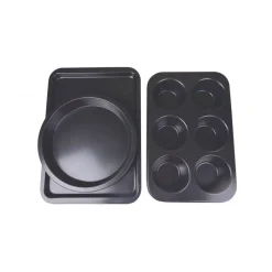 Set Repostería 3 pzs Negro Magnolia Roichen