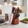 Set Taco de Madera, 12 Cuchillos, Astil y Tijeras Kangkawe