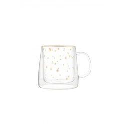 Set 2 Tazas Doble Pared 250ml Borosilicato Constelación Lugano