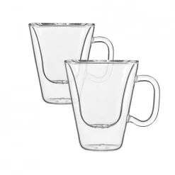 Set 2 Tazas Doble Pared 85ml Costa Rica Thermic Glass Luigi Bormioli