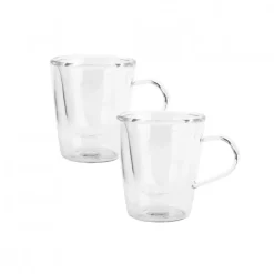 Set 2 Tazas Doble Pared 120ml Espresso Thermic Glass Luigi Bormioli