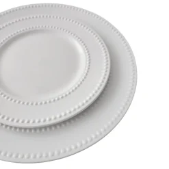 Set Vajilla 18 piezas Blanco Natural Lugano