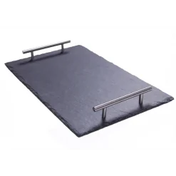 Tabla Rectangular con Asas 40x30cm Pizarra Lugano