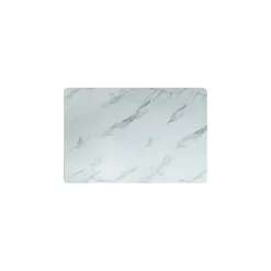 Tabla Rectangular 26x18cm White Marble Contour