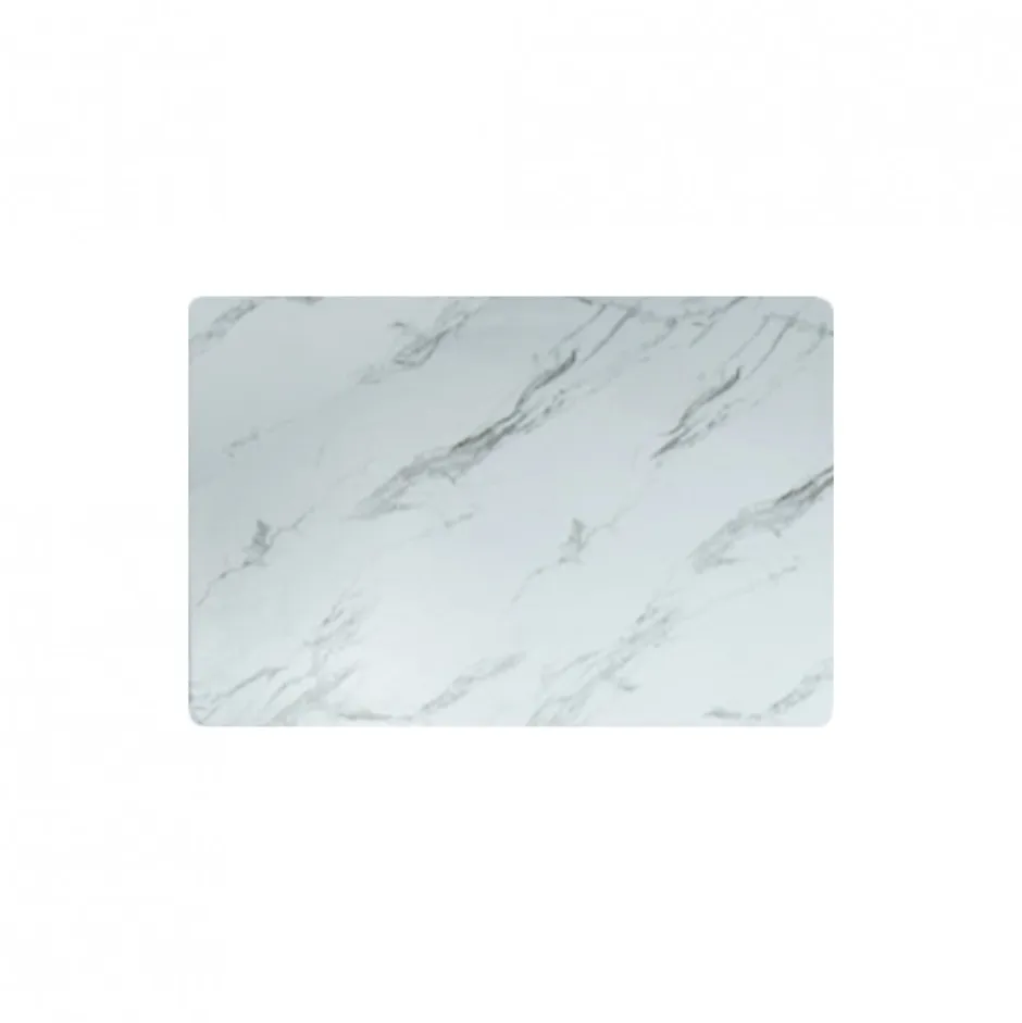 Tabla Rectangular 36x25cm White Marble Contour
