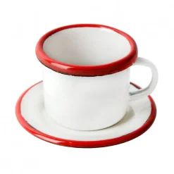 Tazón Café con Platillo Acero Esmaltado Bordeaux Ibili