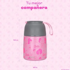 Termo Comida Barbie & Friends + Cuchara 450ml Acero Inox UMA