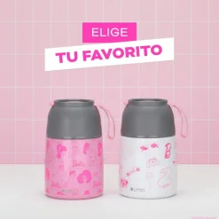 Termo Comida Barbie & Friends + Cuchara 450ml Acero Inox UMA