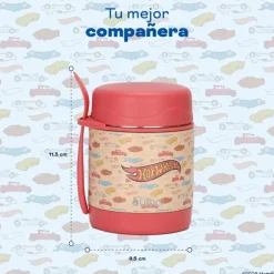 Termo Comida Hot Wheels Class + Cuchara 330ml Acero Inox UMA