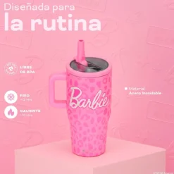 Vaso Térmico Tumbler Mug Barbie Print 590ml Acero Inox UMA